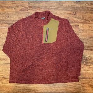 Men's Eddie Bauer Maroon Quarter Zip Fleece Jacket Size 3XB